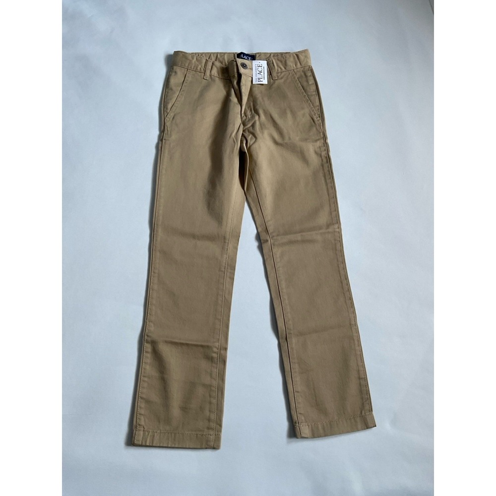 The Children's Place Chino Pants‎ Boys Uniform Khaki adjustable Waist Size 8